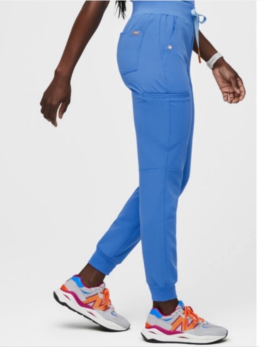 Figs Capri Blue Clara Jogger Scrub Pants Large